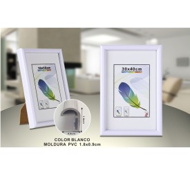 PORTAFOTO BLANCO PVC-604 30*40CM(6/12)