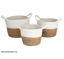SET 3 CESTAS SEVILLA 40,5X30X22 CM