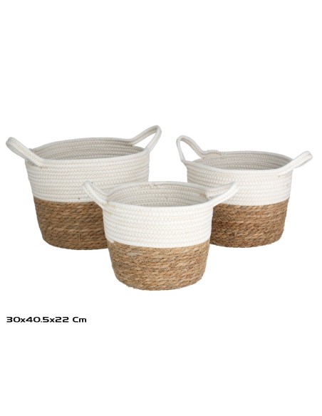SET 3 CESTAS SEVILLA 40,5X30X22 CM