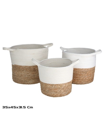 SET 3 CESTAS SEVILLA 45X35X31,5 CM
