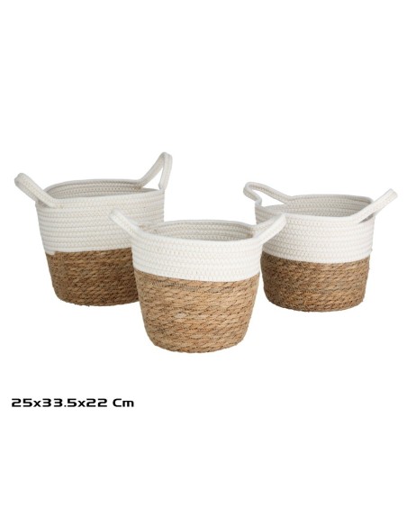 SET 3 CESTAS SEVILLA 33,5X25X22 CM