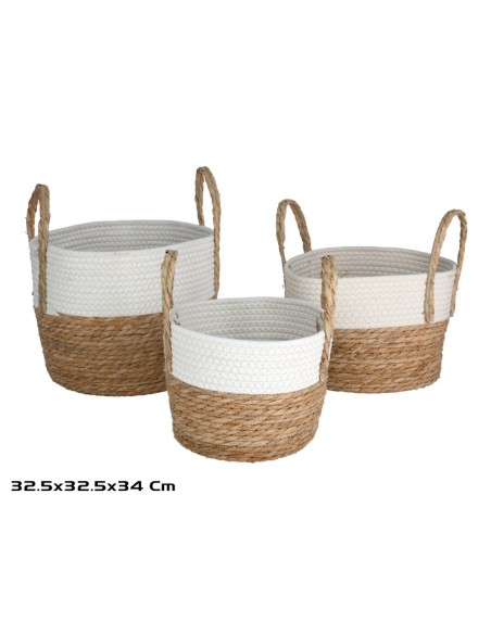 SET 3 CESTAS SEVILLA 32,5X5 X32,5X24,5/34CM