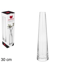 FLORERO CRISTAL NATURAL 30 CM