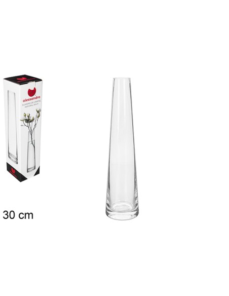 FLORERO CRISTAL NATURAL 30 CM