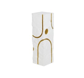 PEDESTAL MDF 25X25X80 MODERNO RUGOSO BLANCO