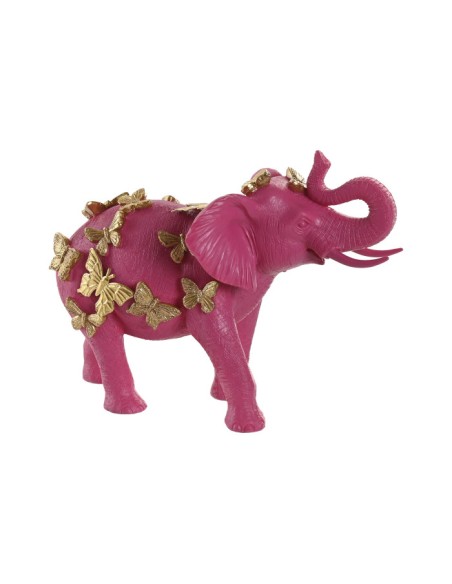 FIGURA RESINA 26X13,5X19 ELEFANTE FUCSIA