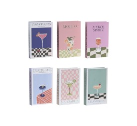 CAJA LIBRO CARTON 17X4,2X26,5 COCKTAILS 6 SURT.