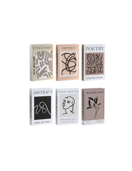 CAJA LIBRO CARTON 17X4,2X26,5 ARTE 6 SURT.