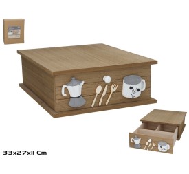 CAJA MADERA REGALO MANHOLU 33X27X11CM
