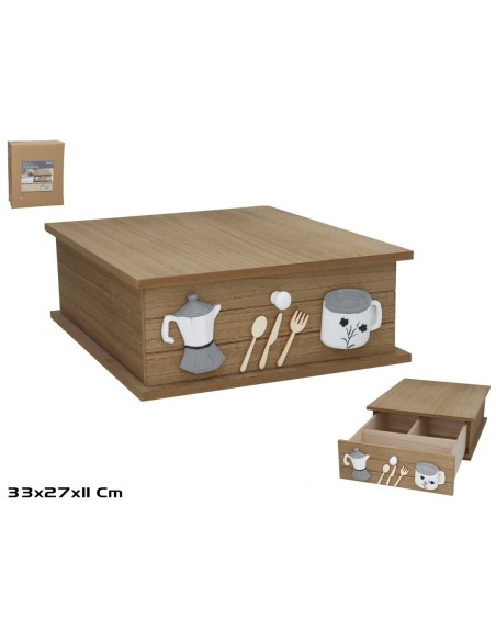 CAJA MADERA REGALO MANHOLU 33X27X11CM CAJA MADERA REGALO MANHOLU 33X27X11CM