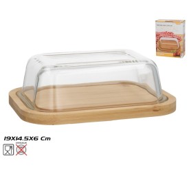 TARTERA C/ TAPA CRISTAL 19X14.5X6CM