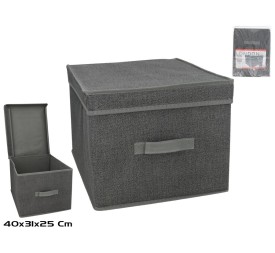 CAJA TELA C/ASA LONDON 40X31X25CM