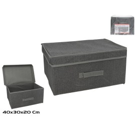 CAJA TELA C/ASA LONDON 40X30X20CM