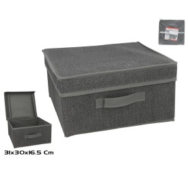 CAJA TELA C/ASA LONDON 31X30X16.5CM