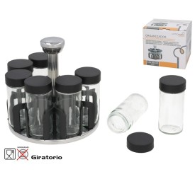 ORGANIZADOR REDONDO ESPECIAS C/TARROS 8 17X16CM