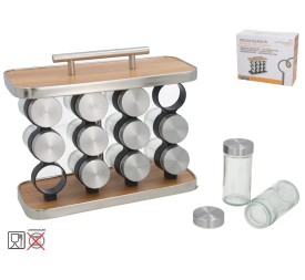 ORGANIZADOR ESPECIAS LUXE C/TARROS 12 28X12X23CM