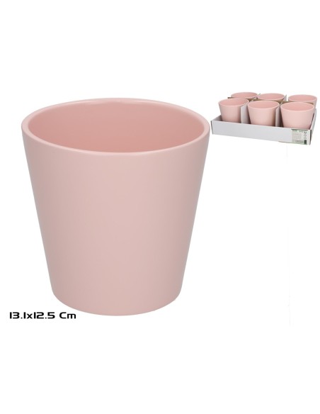 MACETERO ABDEL CERAMICA ROSA 13,1X12,5 CM