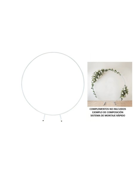  ARCO DESMONTABLE REDONDO BLANCO 190x190x40 cm.