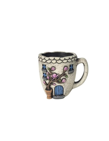 [56827] MACETERO TAZA CASA M 16,3x12,8x12,8 cm.