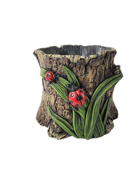 MACETERO TRONCO MARIQUITA L 20,7x19,4x18 cm.