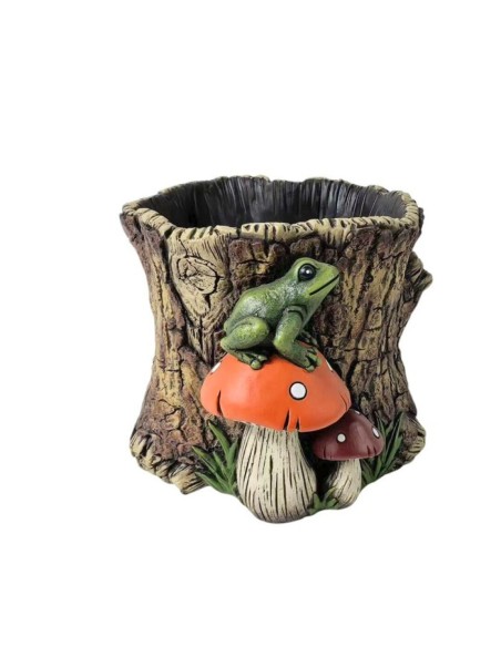 MACETERO TRONCO SETA L 20,8x20,4x17,9 cm.