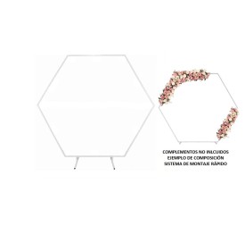ARCO DESMONTABLE HEX BLANCO 190x190x40 cm.