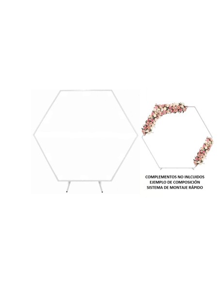 ARCO DESMONTABLE HEX BLANCO 190x190x40 cm.