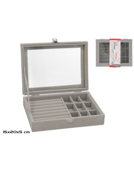BANDEJA JOYERO C/COJINES TAYLOR 20X15X5CM
