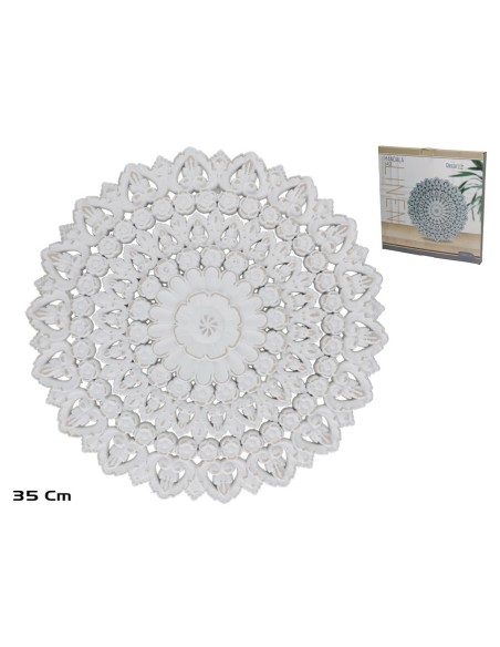 MANDALA LINEN BASE MDF 35X1,5X35CM