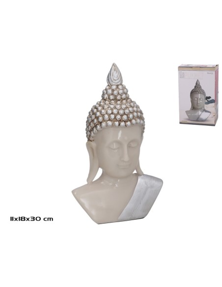 BUSTO BUDA PUKHET 18X11X30CM RESINA