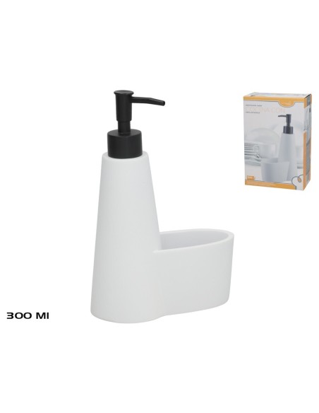 DOSIFICADOR JABON COCINA 300ML CON PORTA ESTROPAJO
