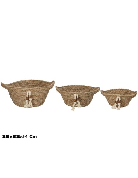 SET 3 CESTAS ADONIS 25X32X14CM