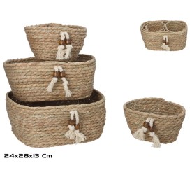 SET 4 CESTAS ADONIS 28X24X13CM