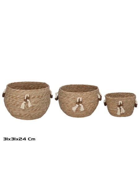 SET 3 CESTAS ADONIS 31X24X24CM