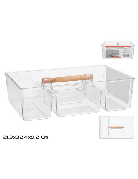 BANDEJA ORDENACION ASA MADERA 32,4X21,3X9,2CM TRAN