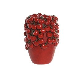 JARRON CEMENTO 18X18X25 CEREZAS ROJO