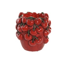 JARRON CEMENTO 14X14X15,5 CEREZAS ROJO