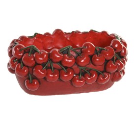 CENTRO MESA CEMENTO 25X16X13 CEREZAS ROJO