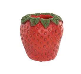 JARRON CEMENTO 12X12X13 FRESA ROJO