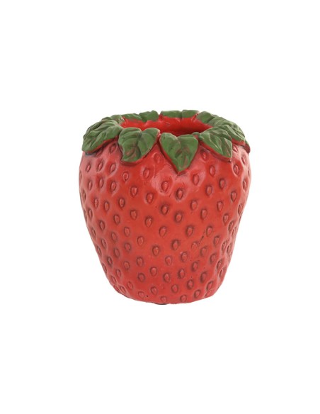 JARRON CEMENTO 12X12X13 FRESA ROJO