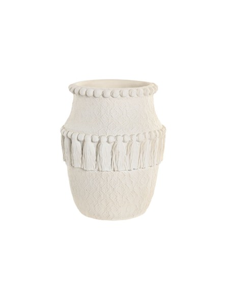 JARRON CEMENTO 20X20X25 RELIEVE BLANCO