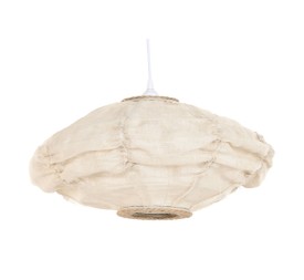 LAMPARA TECHO LINO CUERDA 45X45X20 NATURAL CRUDO