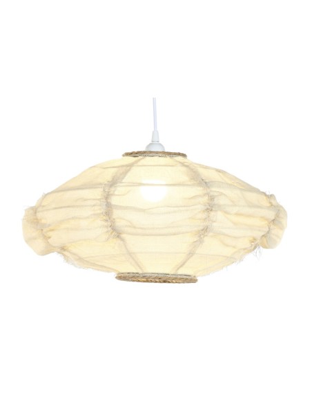 LAMPARA TECHO LINO CUERDA 45X45X20 NATURAL CRUDO