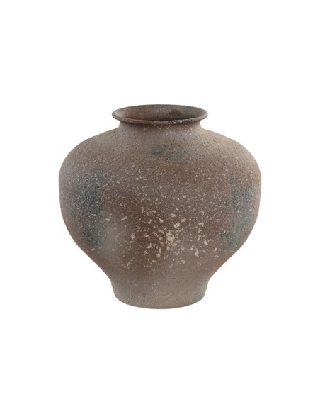 JARRON METAL 22X22X22 ENVEJECIDO MARRON