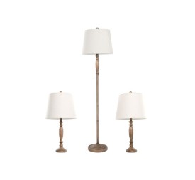 LAMPARA PIE SET 3 METAL 38X38X150 CON 2 DE SOBREME
