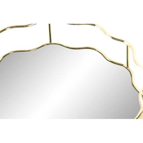BANDEJA METAL ESPEJO 25X25X5 DORADO