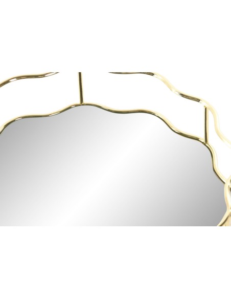 BANDEJA METAL ESPEJO 25X25X5 DORADO