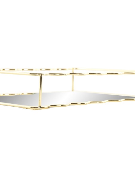 BANDEJA METAL ESPEJO 30X18X5 DORADO