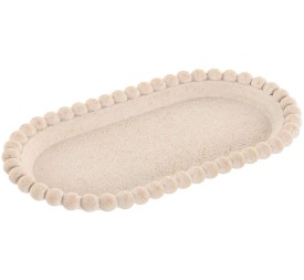 BANDEJA DECORACION RESINA 24,5X13X2,5 SIMIL TRAVER