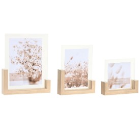 MARCO FOTO SET 3 MDF CRISTAL 15X3,5X19 NATURAL